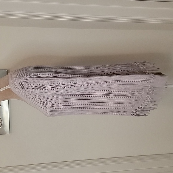 Soft Surroundings Size M, Light Purple Loose Knit Sweater with Tassel Hem.  EUC! - Picture 5 of 10